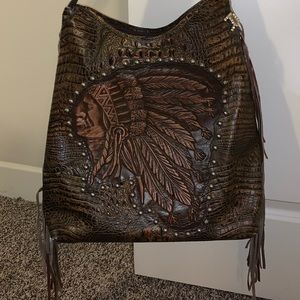 RAVIANI Indian Headdress large purse